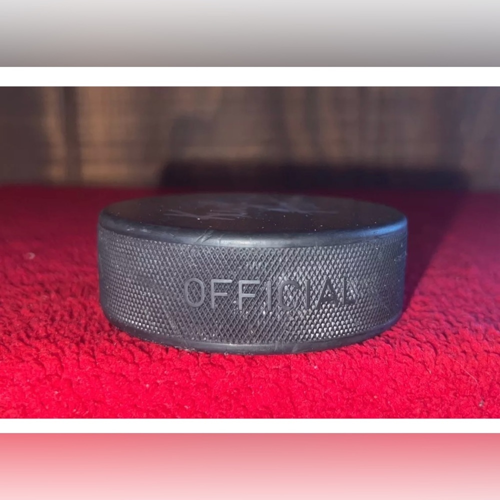 Signed Keith Acton Vegum NHL Black Hockey Puck Collectible - Picture 6 of 9